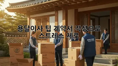 용달이사 팁: 계약서 작성으로 스트레스 제로!
